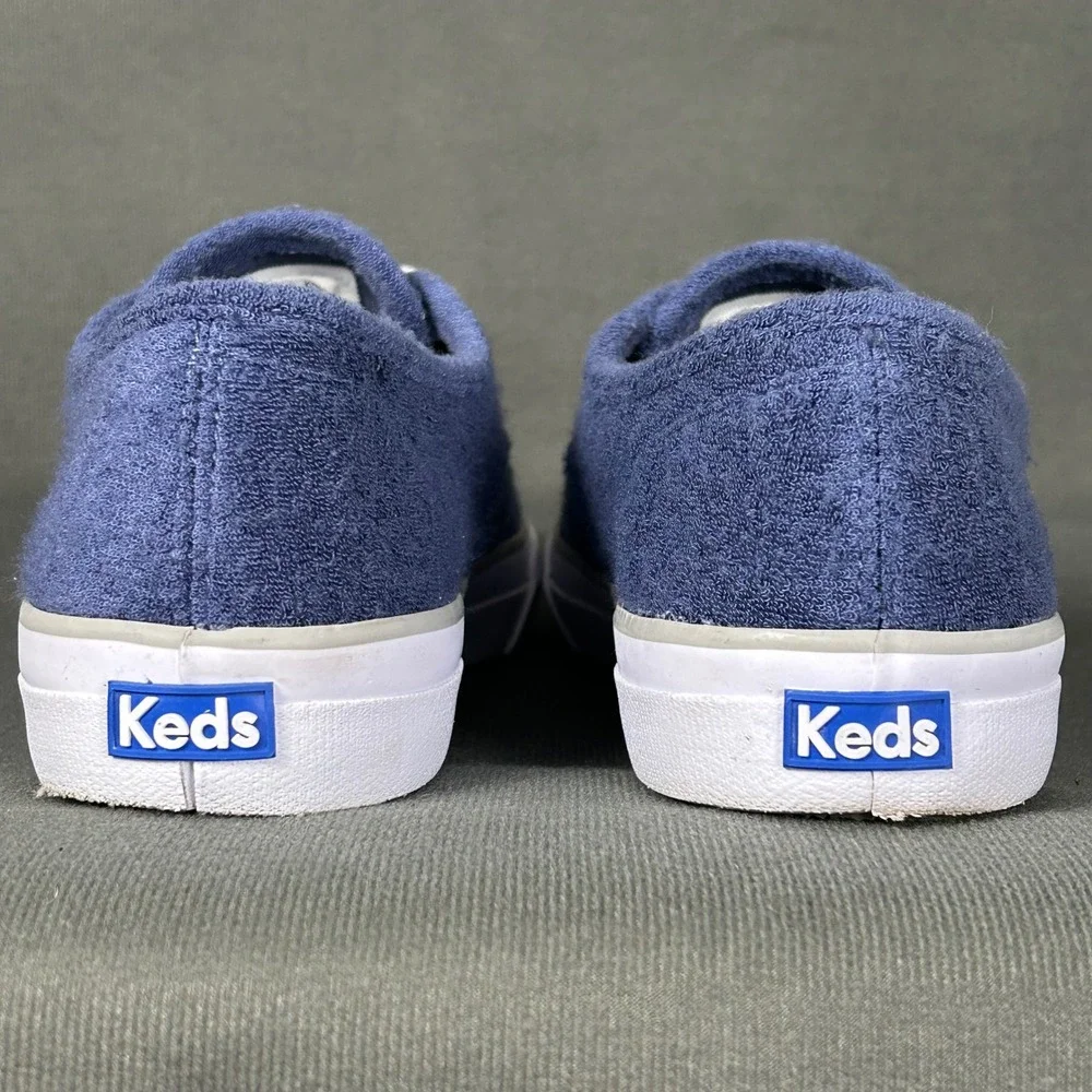Keds Womens Blue Terry Cloth Lace Up‎ Sneaker Shoes Size 9.5 Preppy Nautical